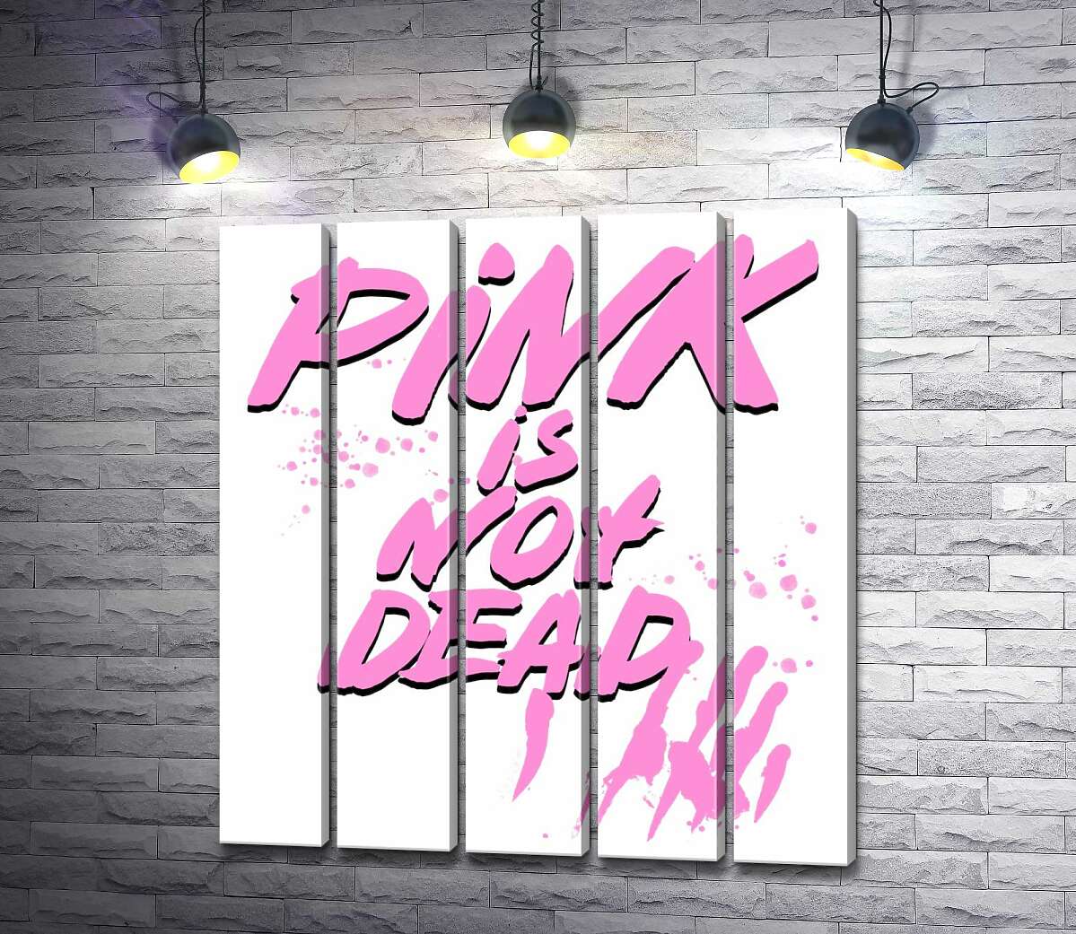 модульна картина Провокуючий напис "pink is not dead" (Модуль №26)