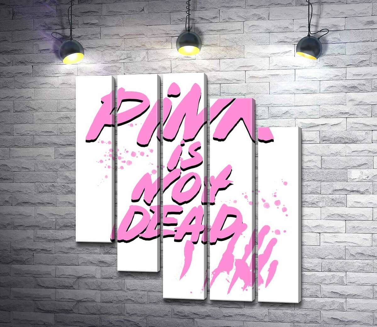 модульна картина Провокуючий напис "pink is not dead" (Модуль №28)