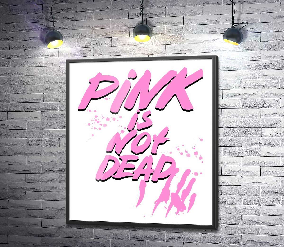 постер Провоцирующая надпись "pink is not dead"