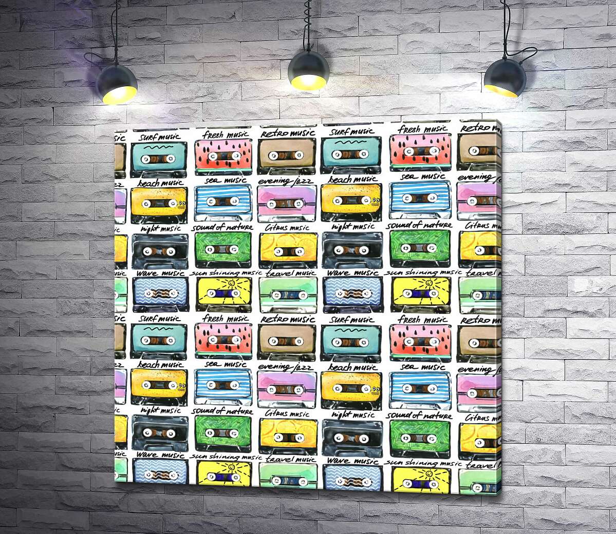 картина Разнообразие музыки на кассетах