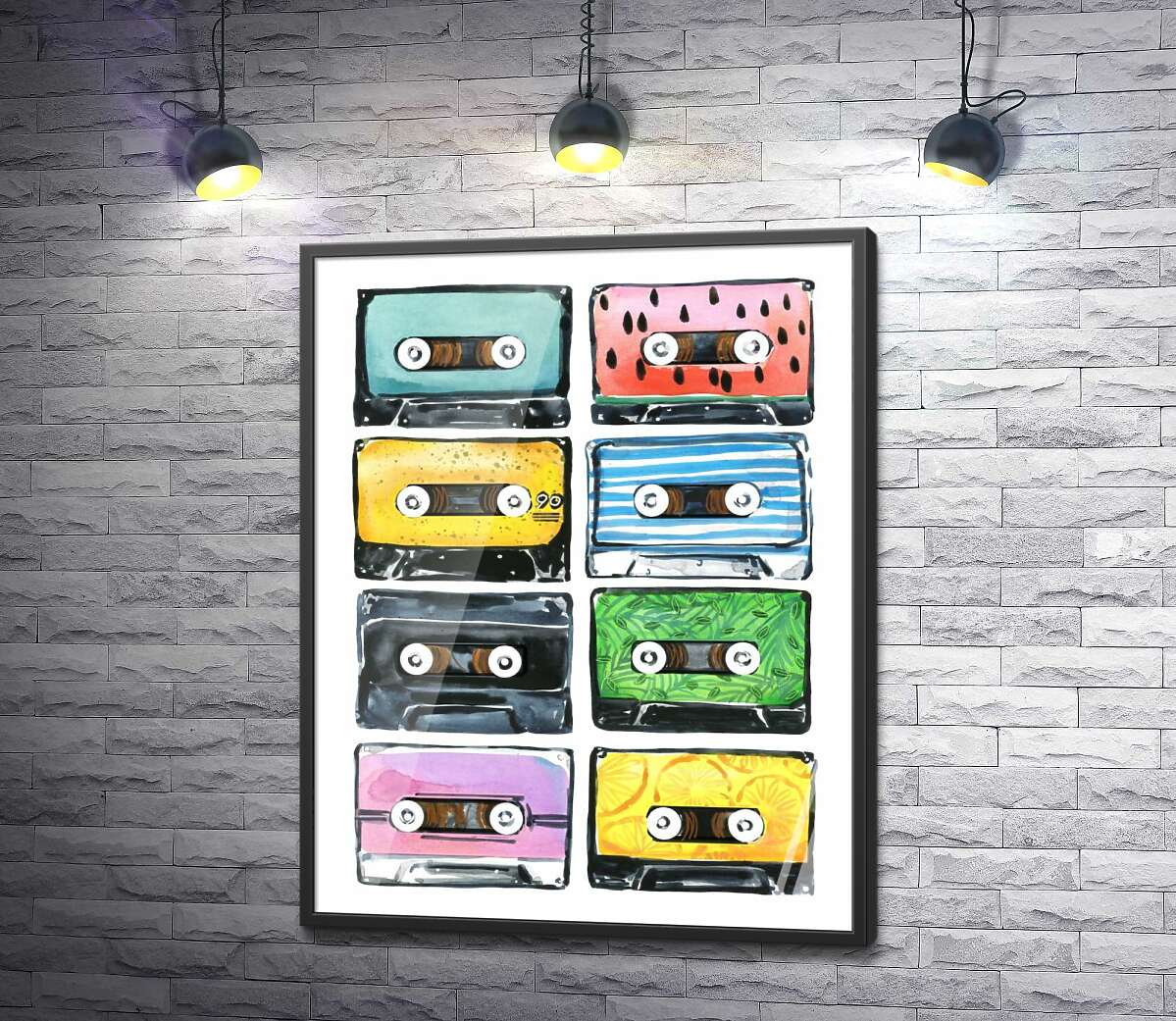 постер Яскраві кольори касет