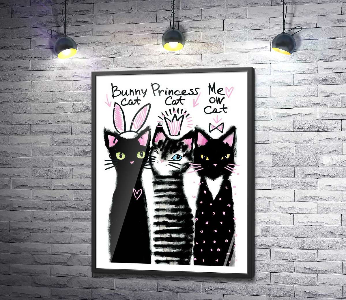 постер Силуэты трех котов