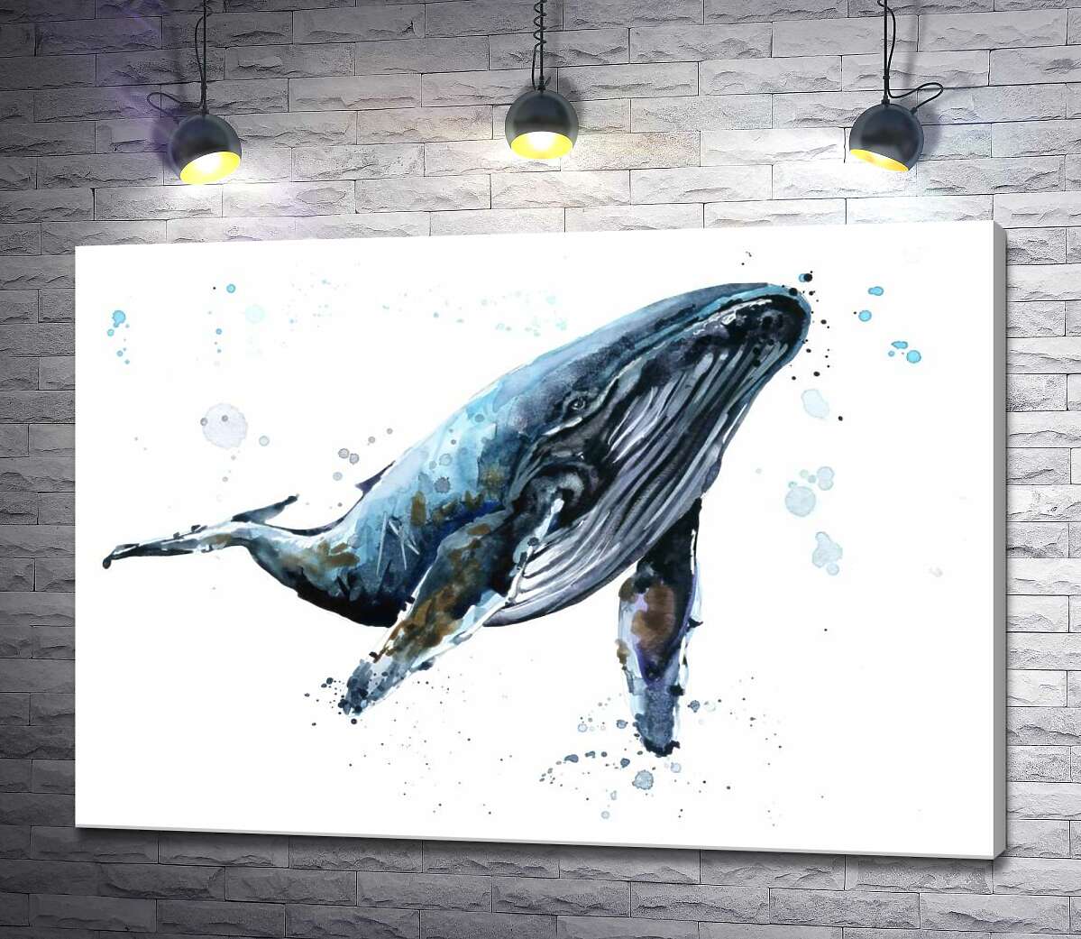 картина Темный силуэт кита