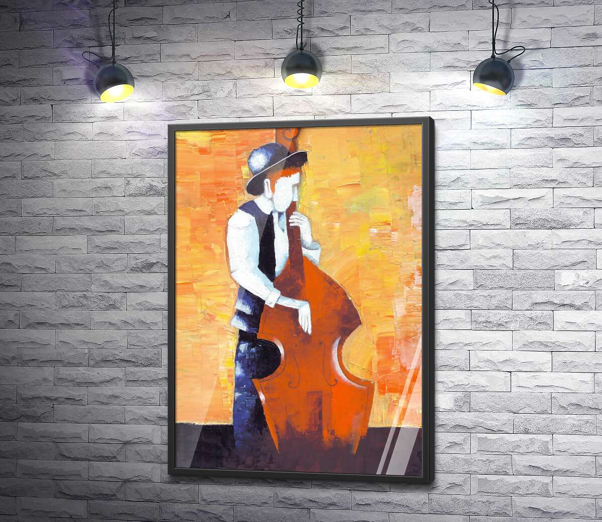 постер Рудий чоловік грає на віолончелі