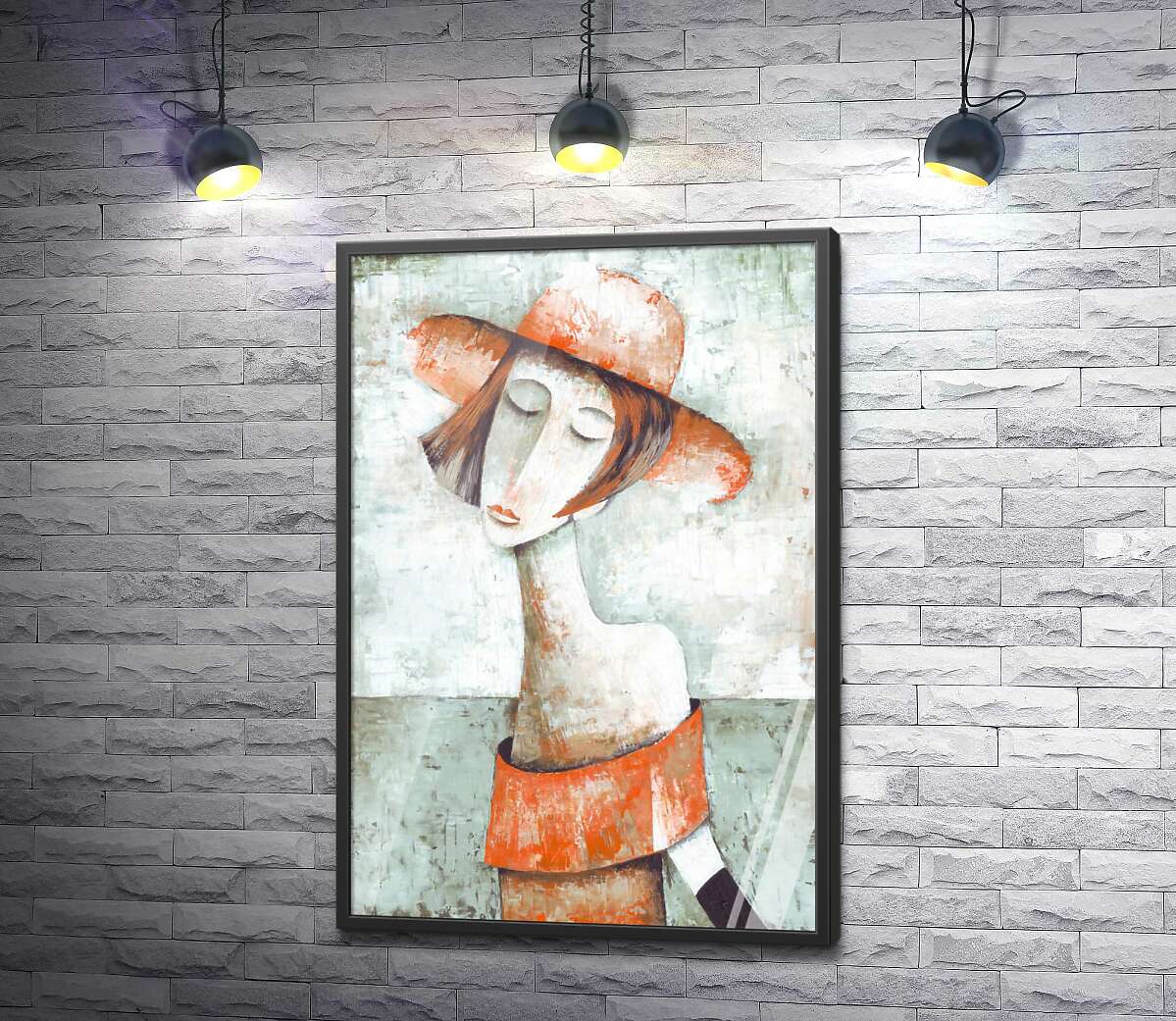 постер Сумна дама в червоному капелюсі