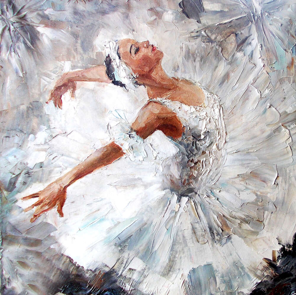 картина-постер Балерина изгибается в танце