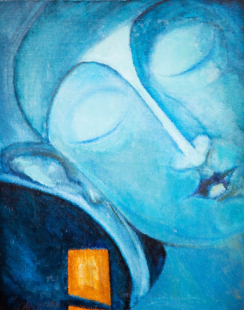 картина-постер Голубое лицо покоя Будды