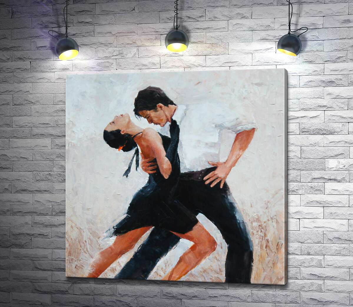 картина Пара танцоров страстно танцует горячее танго