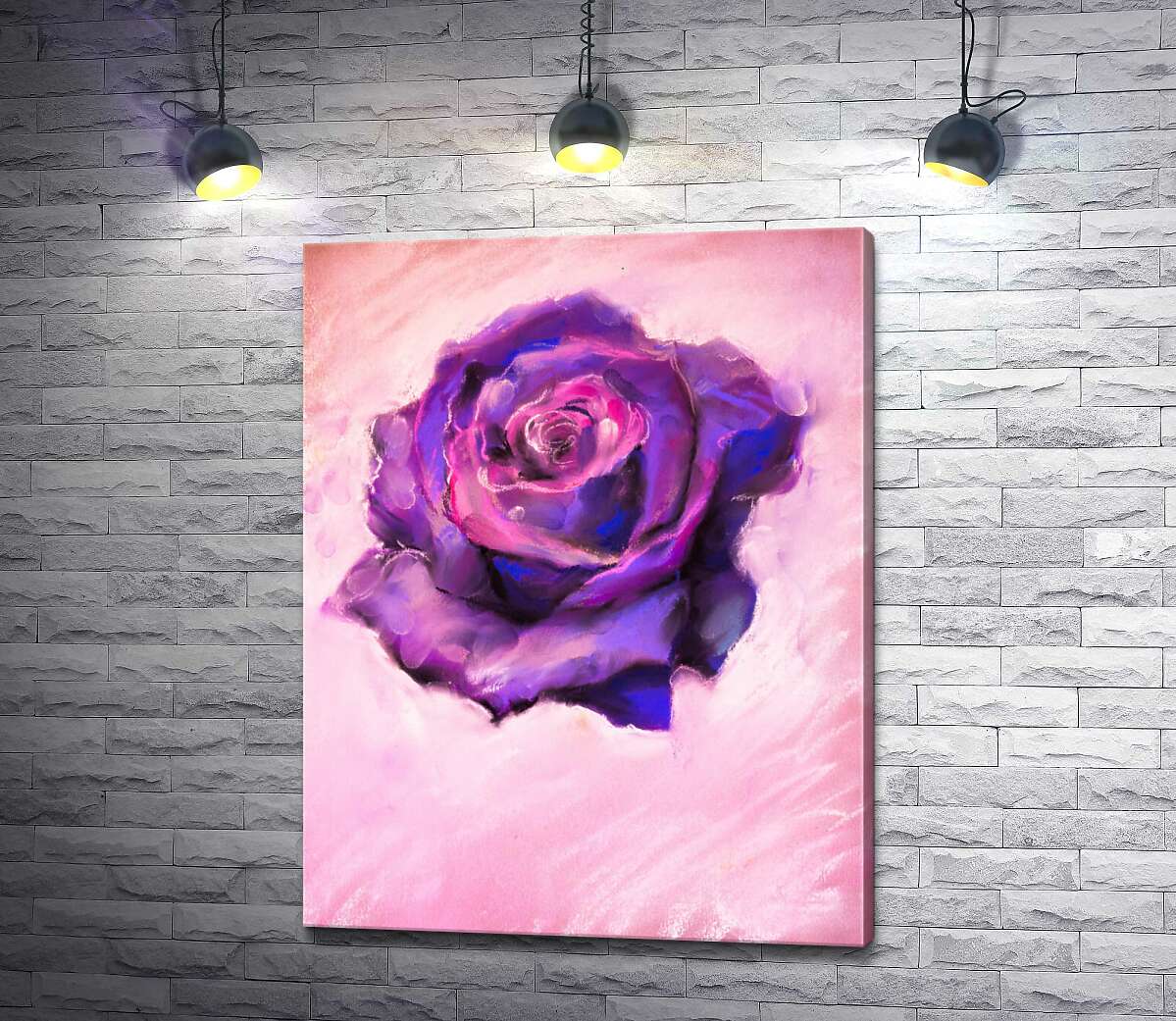 картина Фіолетова пишність квітки троянди