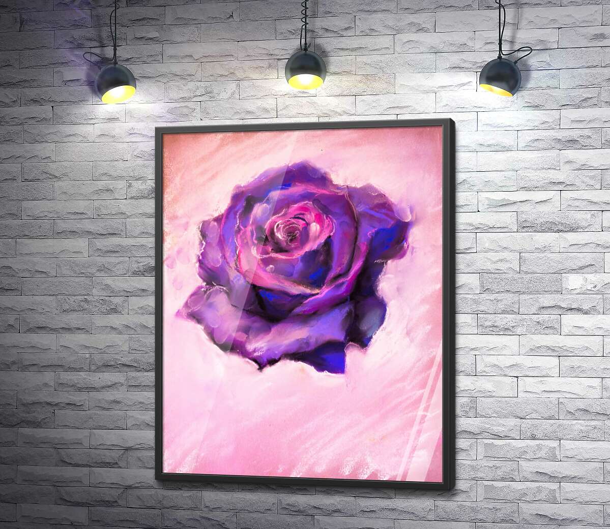 постер Фиолетовая пышность цветка розы