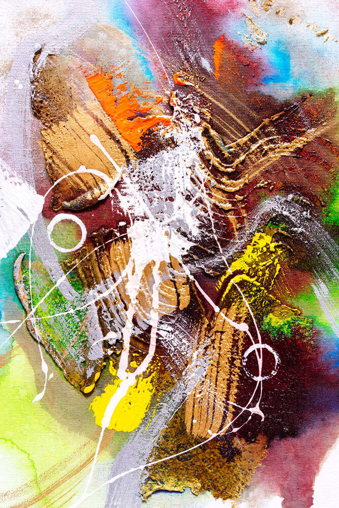 картина-постер Кремова ныжнысть на фоні яскравих кольорів