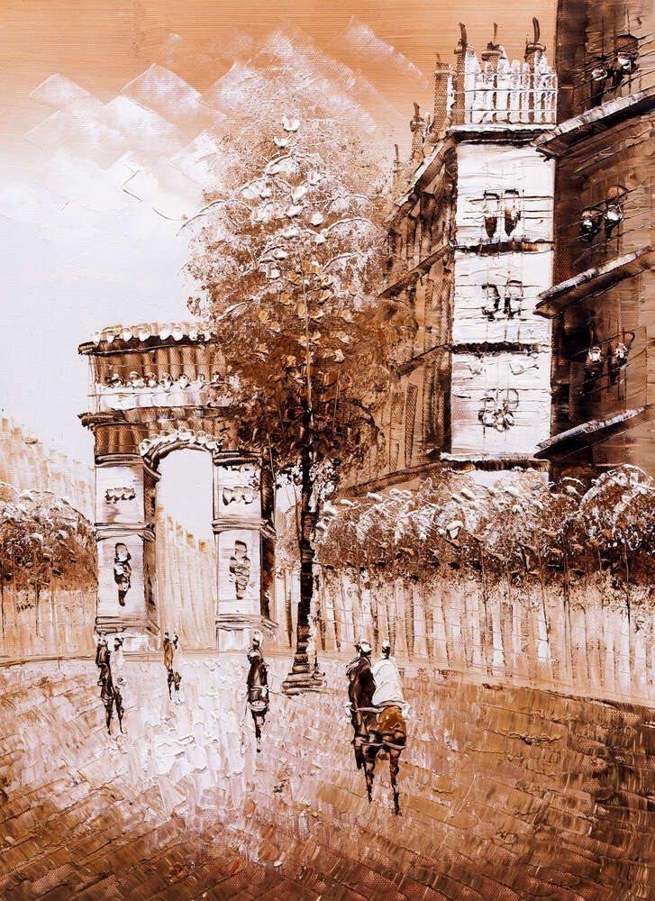 картина-постер Французский шарм улицы Парижа
