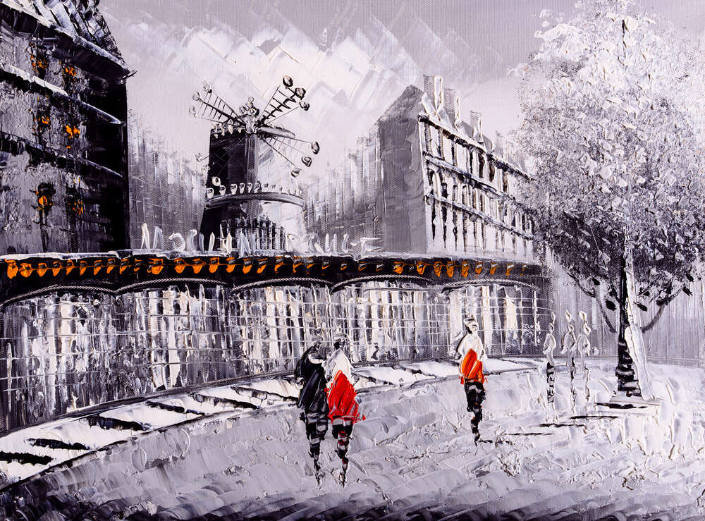 картина-постер Атмосфера возле кабаре "Мулен Руж" (Moulin Rouge)