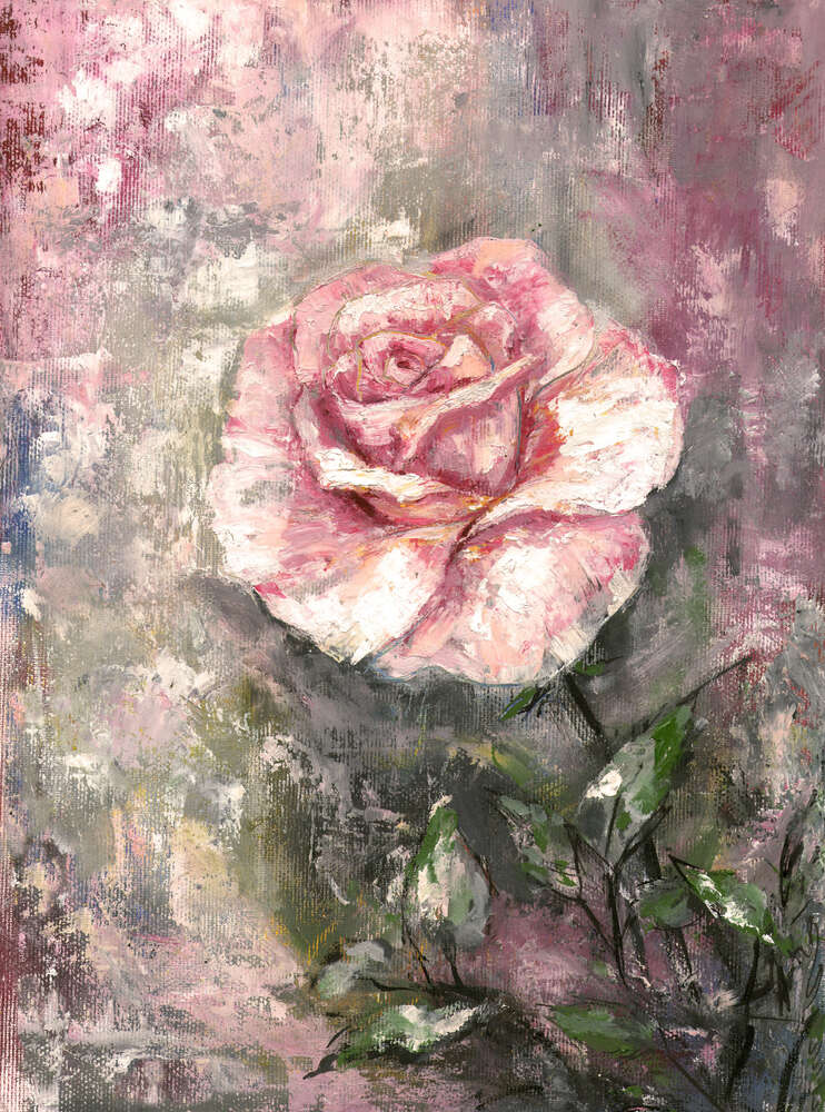 картина-постер Винтажная картина с розой