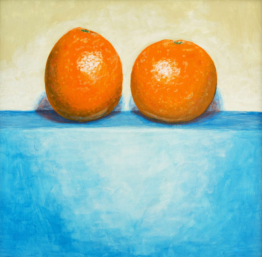 картина-постер Блестящая кожура сочных апельсинов