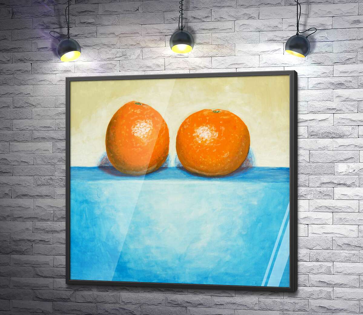 постер Блестящая кожура сочных апельсинов
