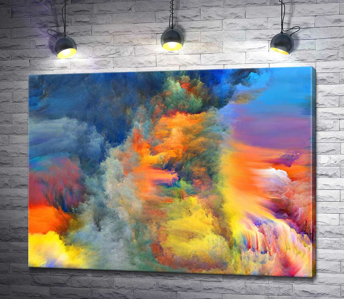картина Облачная абстракция ярких цветов