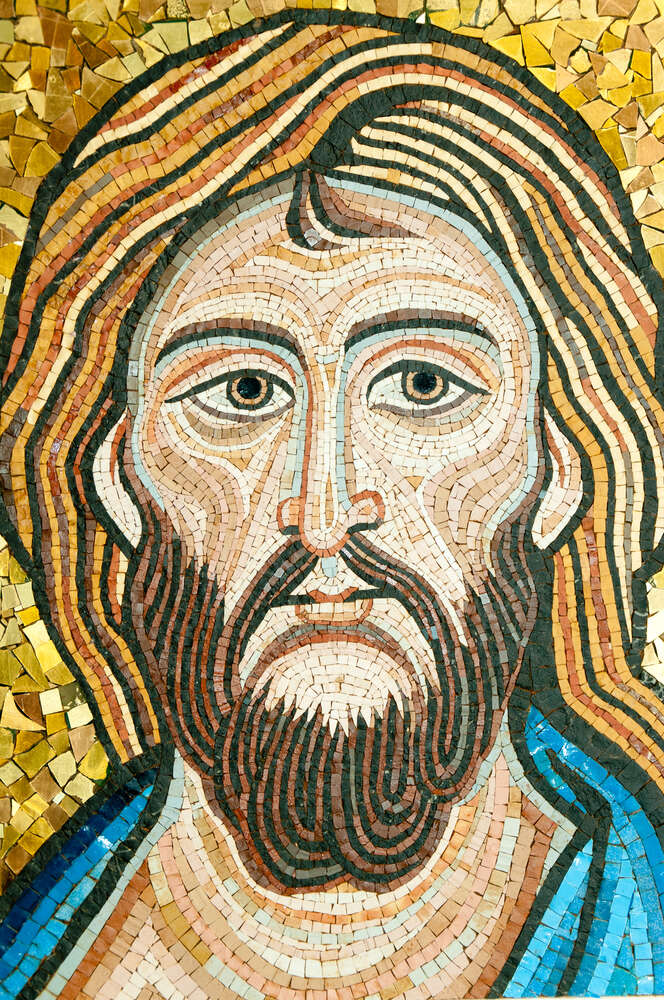 картина-постер Мозаика с Иисусом Христом