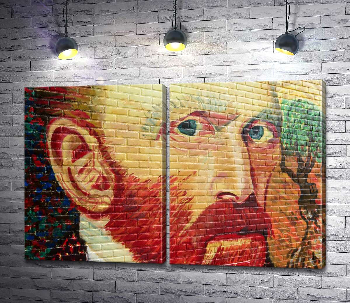 модульная картина Портрет Винсента Ван Гога сверкает красками на стене
