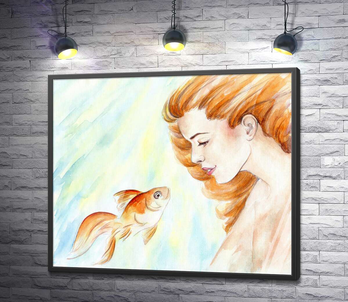 постер Зустріч золотоволосої красуні та рибки