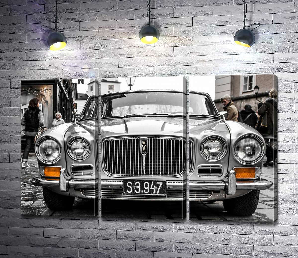 модульна картина Сірий спортивний люкс-седан Jaguar XJ6