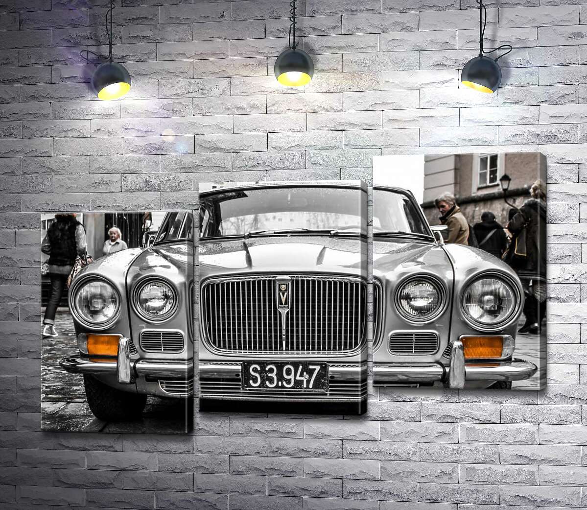 модульная картина Серый спортивный люкс-седан Jaguar XJ6 (Модуль №14)