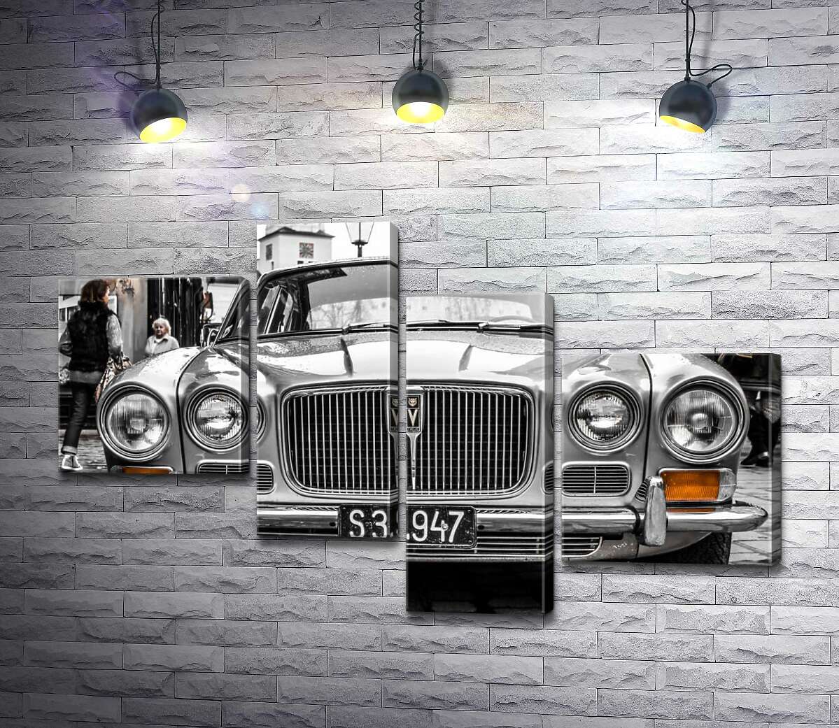 модульная картина Серый спортивный люкс-седан Jaguar XJ6 (Модуль №21)