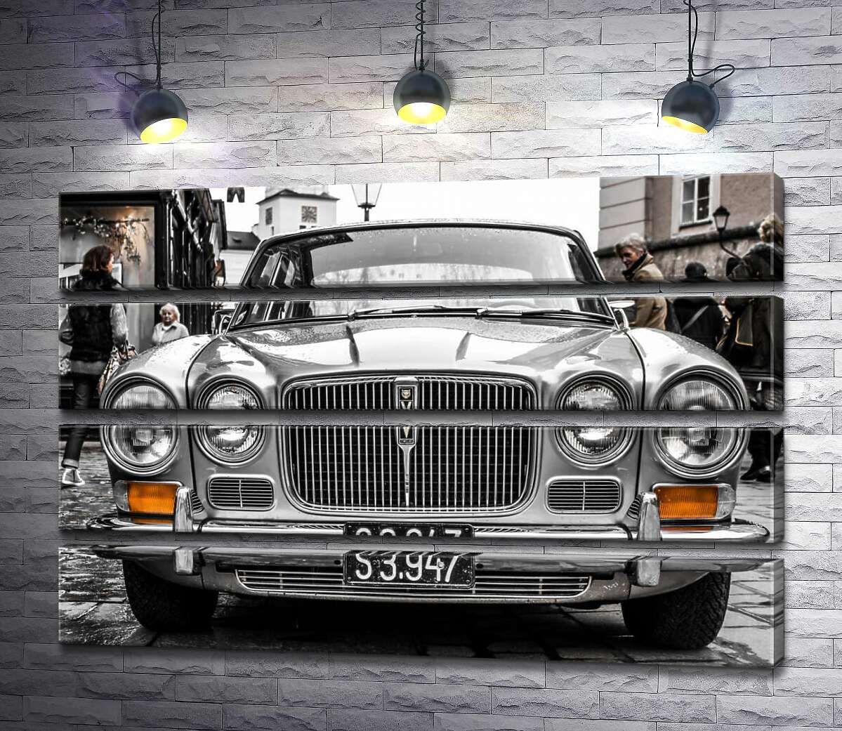 модульна картина Сірий спортивний люкс-седан Jaguar XJ6 (Модуль №22)