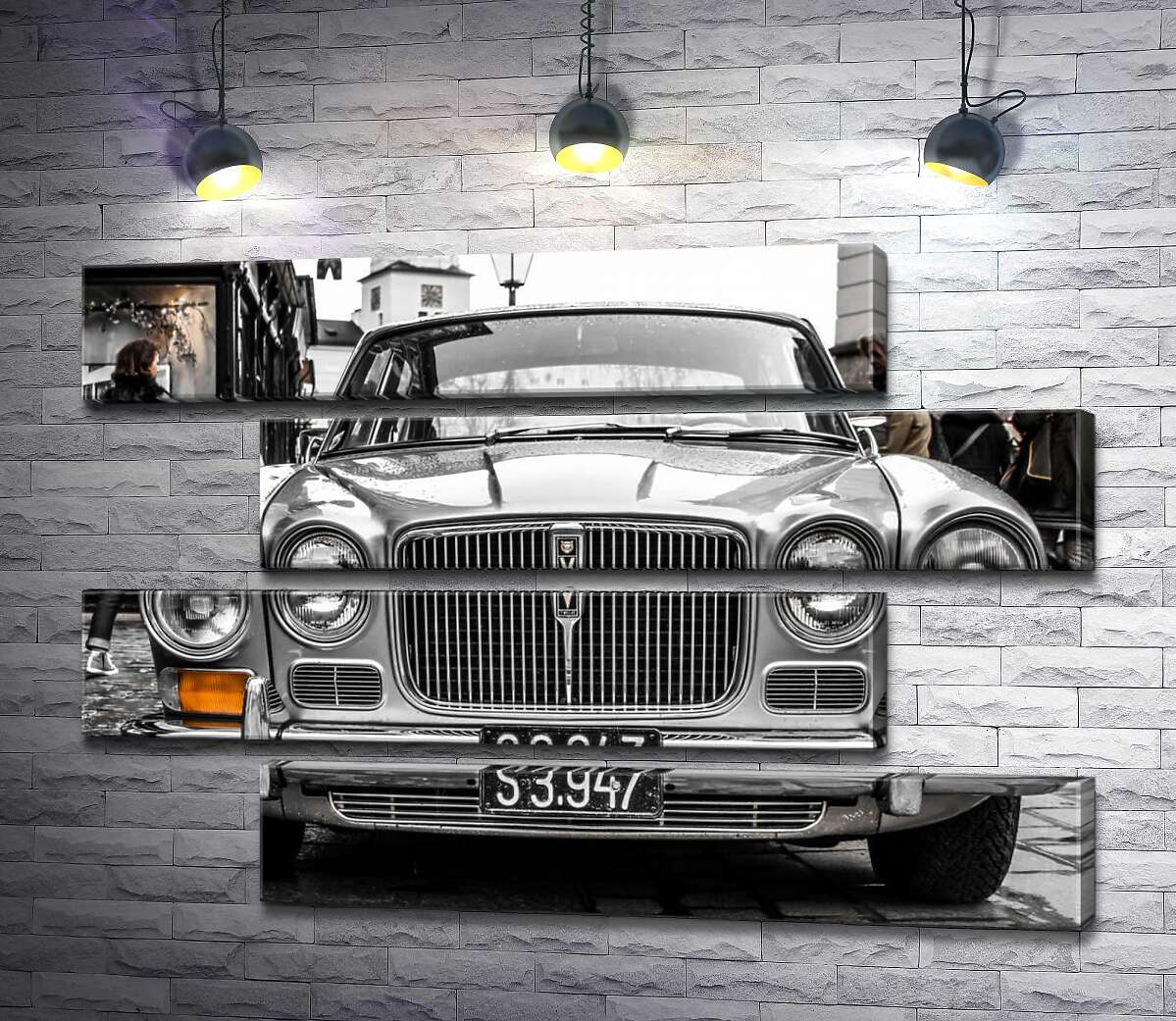 модульная картина Серый спортивный люкс-седан Jaguar XJ6 (Модуль №23)