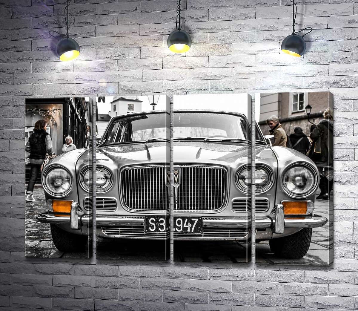 модульна картина Сірий спортивний люкс-седан Jaguar XJ6 (Модуль №24)