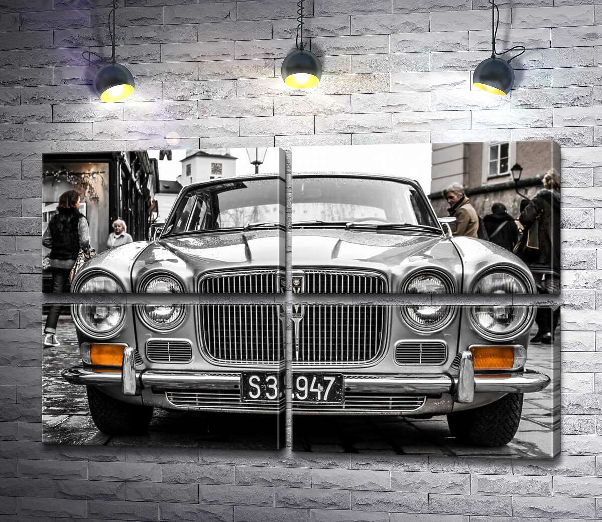 модульная картина Серый спортивный люкс-седан Jaguar XJ6 (Модуль №25)