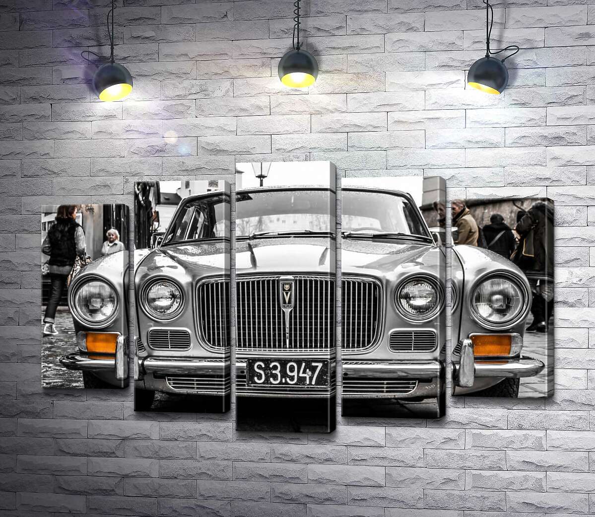модульна картина Сірий спортивний люкс-седан Jaguar XJ6 (Модуль №4)