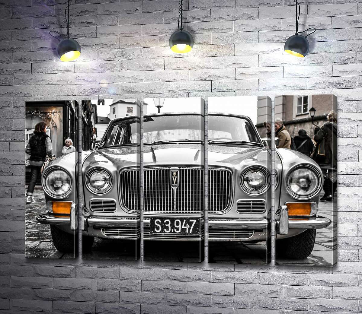 модульна картина Сірий спортивний люкс-седан Jaguar XJ6 (Модуль №26)