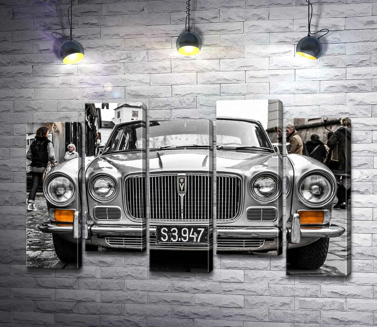 модульна картина Сірий спортивний люкс-седан Jaguar XJ6 (Модуль №30)
