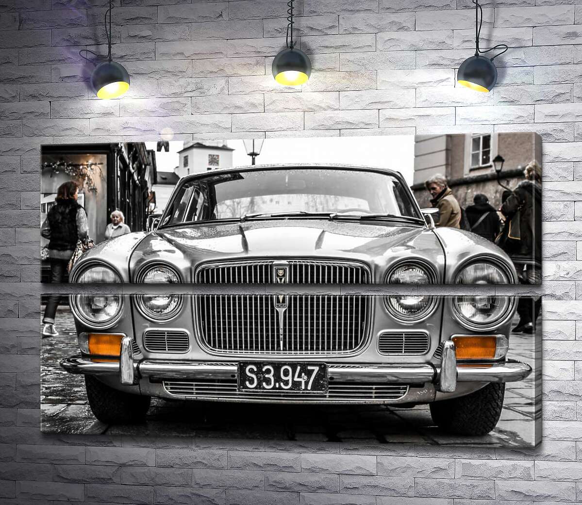 модульна картина Сірий спортивний люкс-седан Jaguar XJ6 (Модуль №7)
