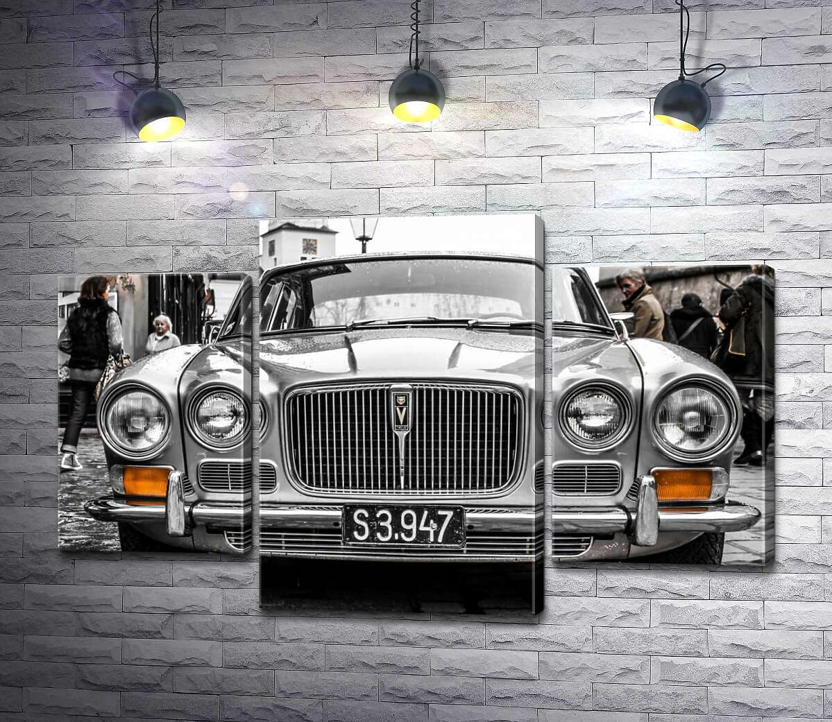 модульна картина Сірий спортивний люкс-седан Jaguar XJ6 (Модуль №10)