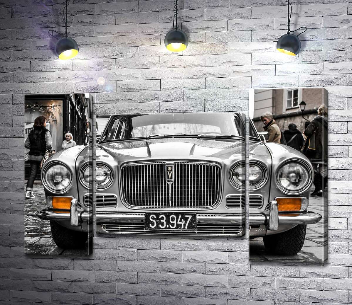 модульная картина Серый спортивный люкс-седан Jaguar XJ6 (Модуль №11)
