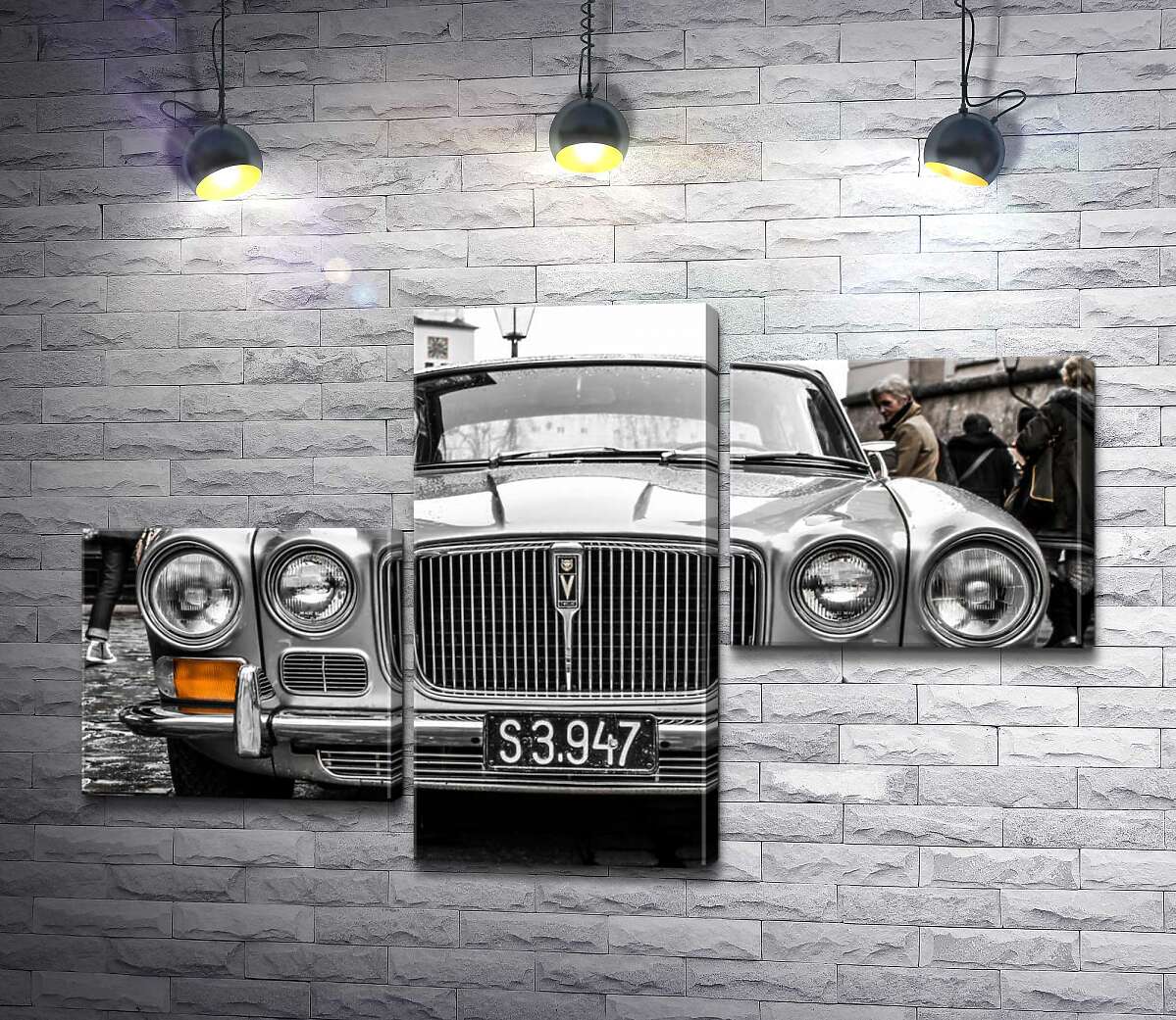 модульна картина Сірий спортивний люкс-седан Jaguar XJ6 (Модуль №12)
