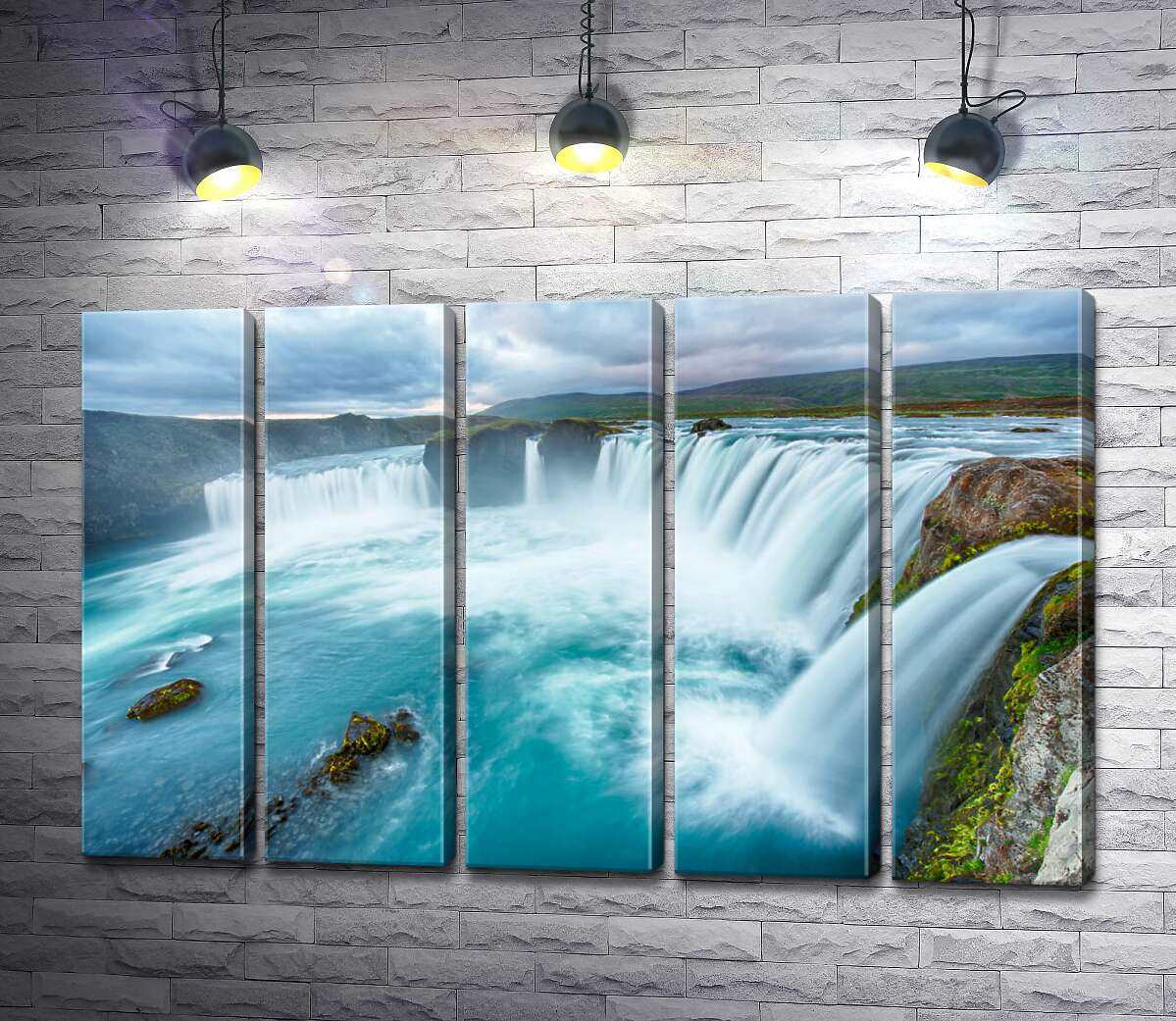 модульная картина Бирюзовая красота водопада Годафосс (Godafoss) (Модуль №26)