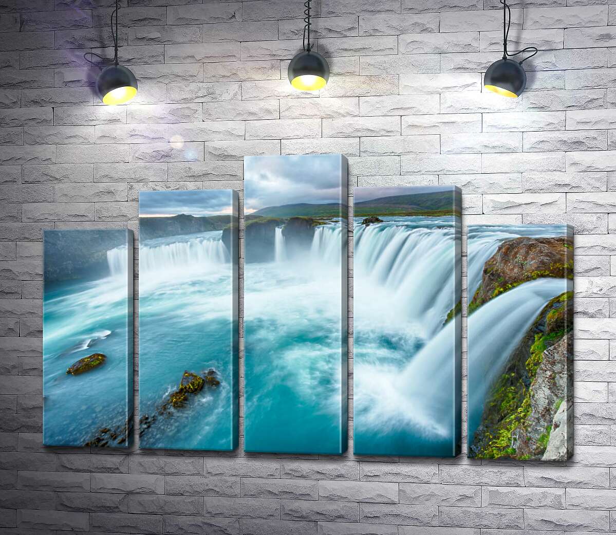 модульная картина Бирюзовая красота водопада Годафосс (Godafoss) (Модуль №29)