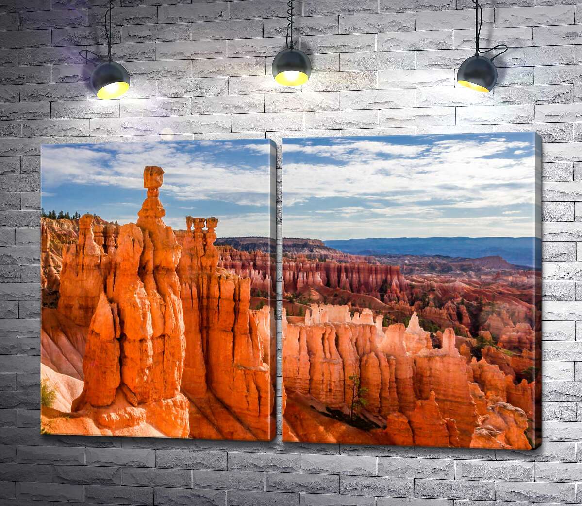 модульная картина Причудливые формы скал Брайс-Каньона (Bryce Canyon) (Модуль №6)