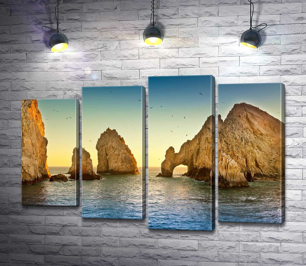 модульная картина Природная арка в каменной скале Кабо-Сан-Лукас (Cabo San Lucas) (Модуль №3)