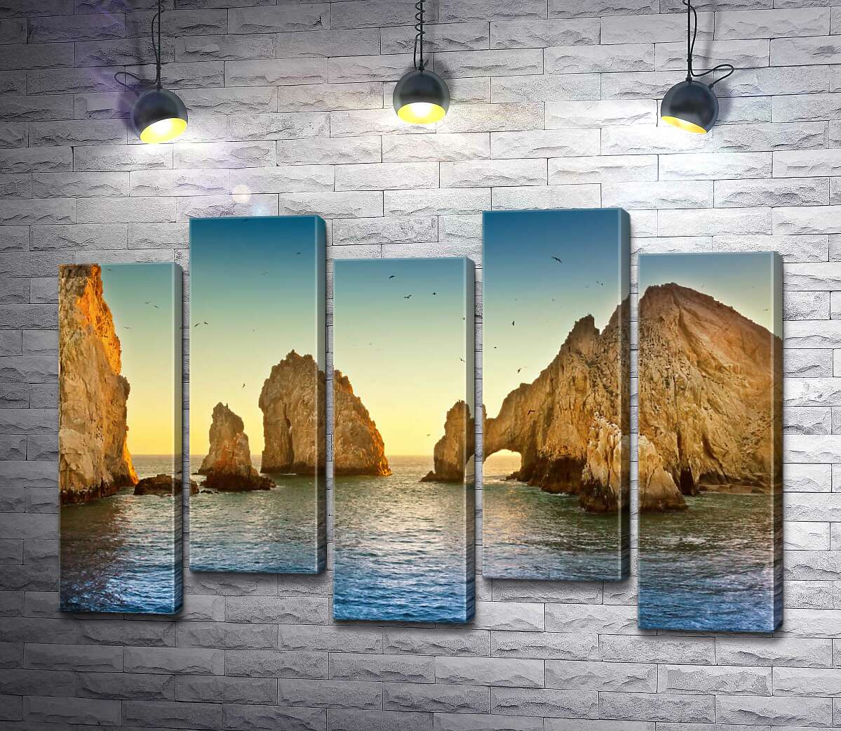 модульная картина Природная арка в каменной скале Кабо-Сан-Лукас (Cabo San Lucas) (Модуль №30)
