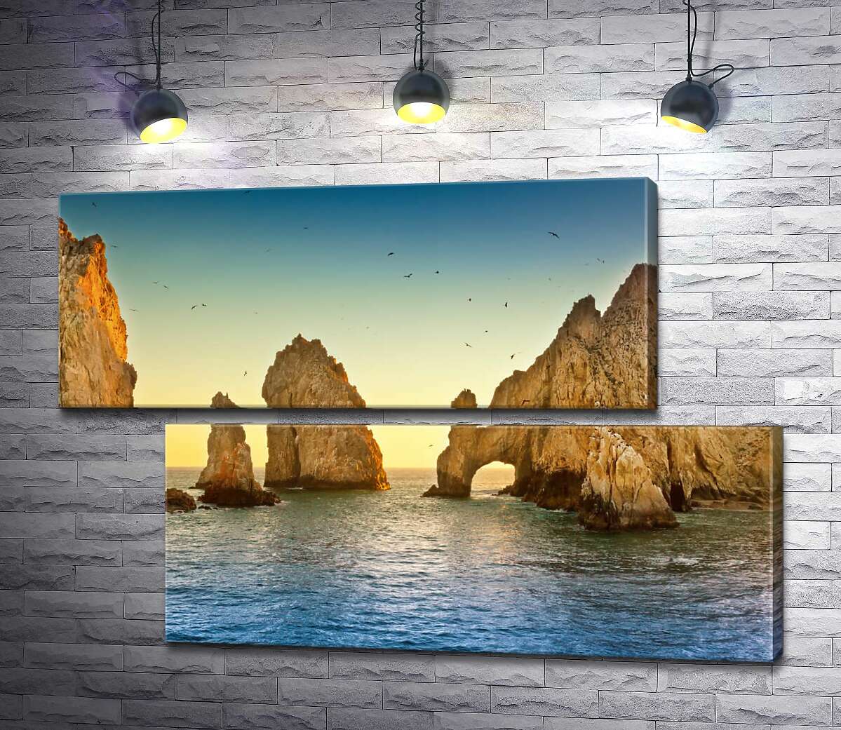 модульная картина Природная арка в каменной скале Кабо-Сан-Лукас (Cabo San Lucas) (Модуль №8)