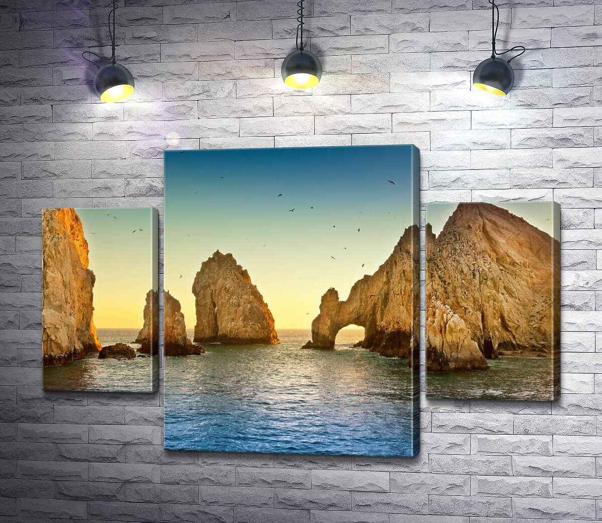модульная картина Природная арка в каменной скале Кабо-Сан-Лукас (Cabo San Lucas) (Модуль №5)
