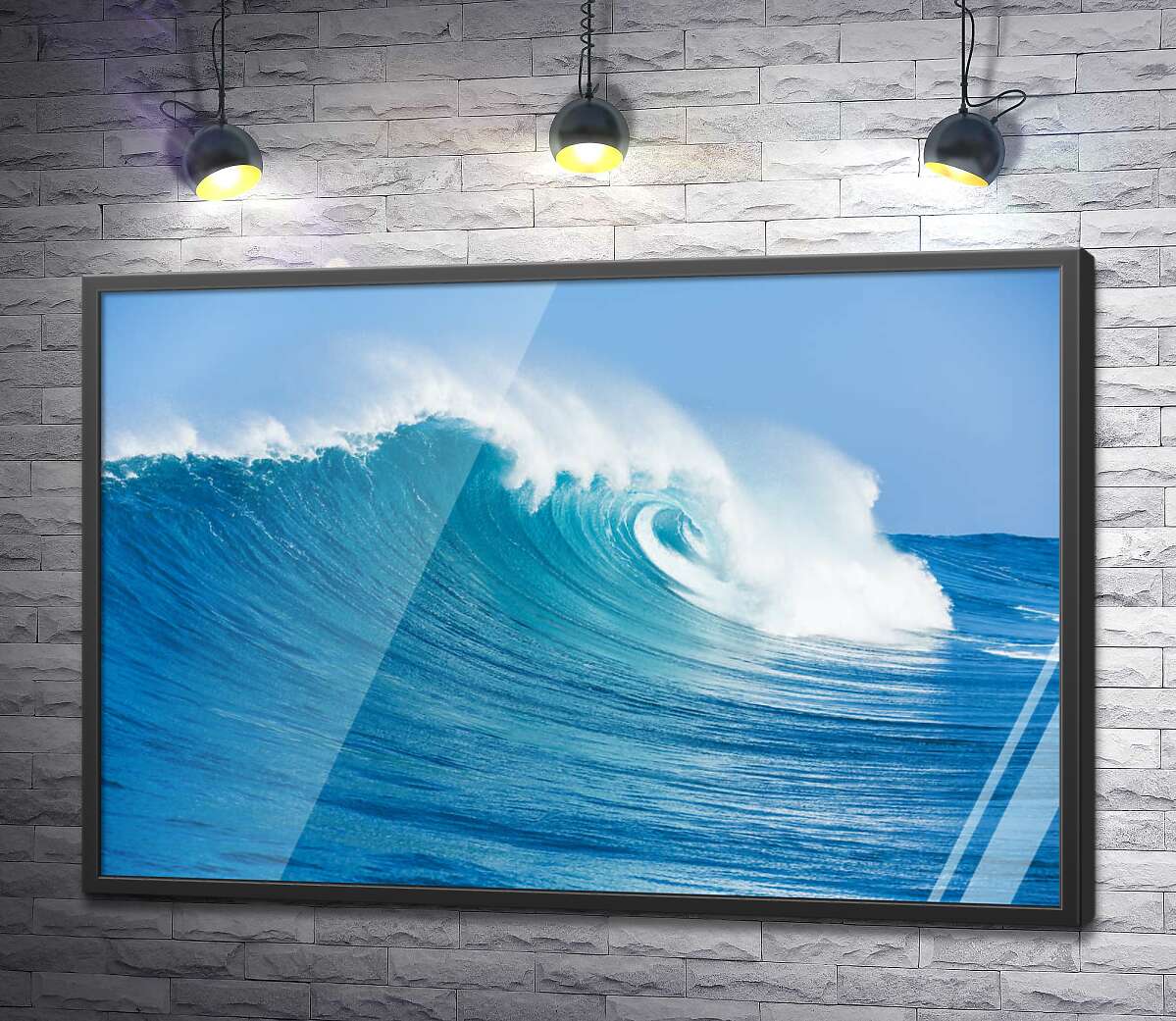 постер Пінистий гребінь морської хвилі