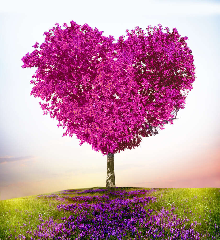 картина-постер Романтичне дерево кохання