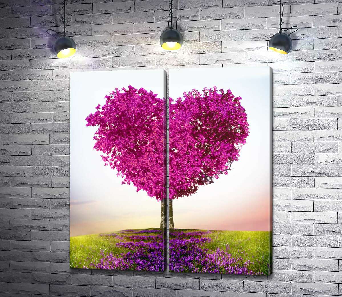 модульна картина Романтичне дерево кохання