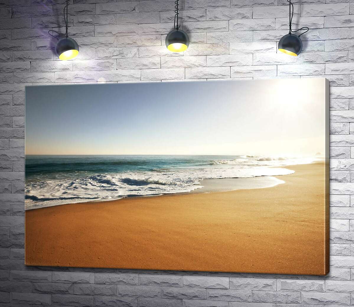 картина Ровная поверхность пляжного песка на берегу океана