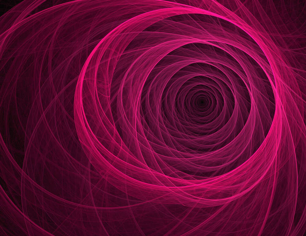 картина-постер Розовые оттенки кругов образуют объемный цветок